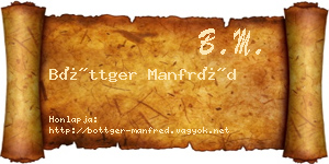 Böttger Manfréd névjegykártya